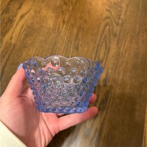 Gorham Blue Glass Bubble Bowl